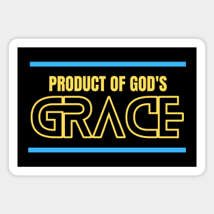 Product Of God's Grace | Christian Typography Magnet